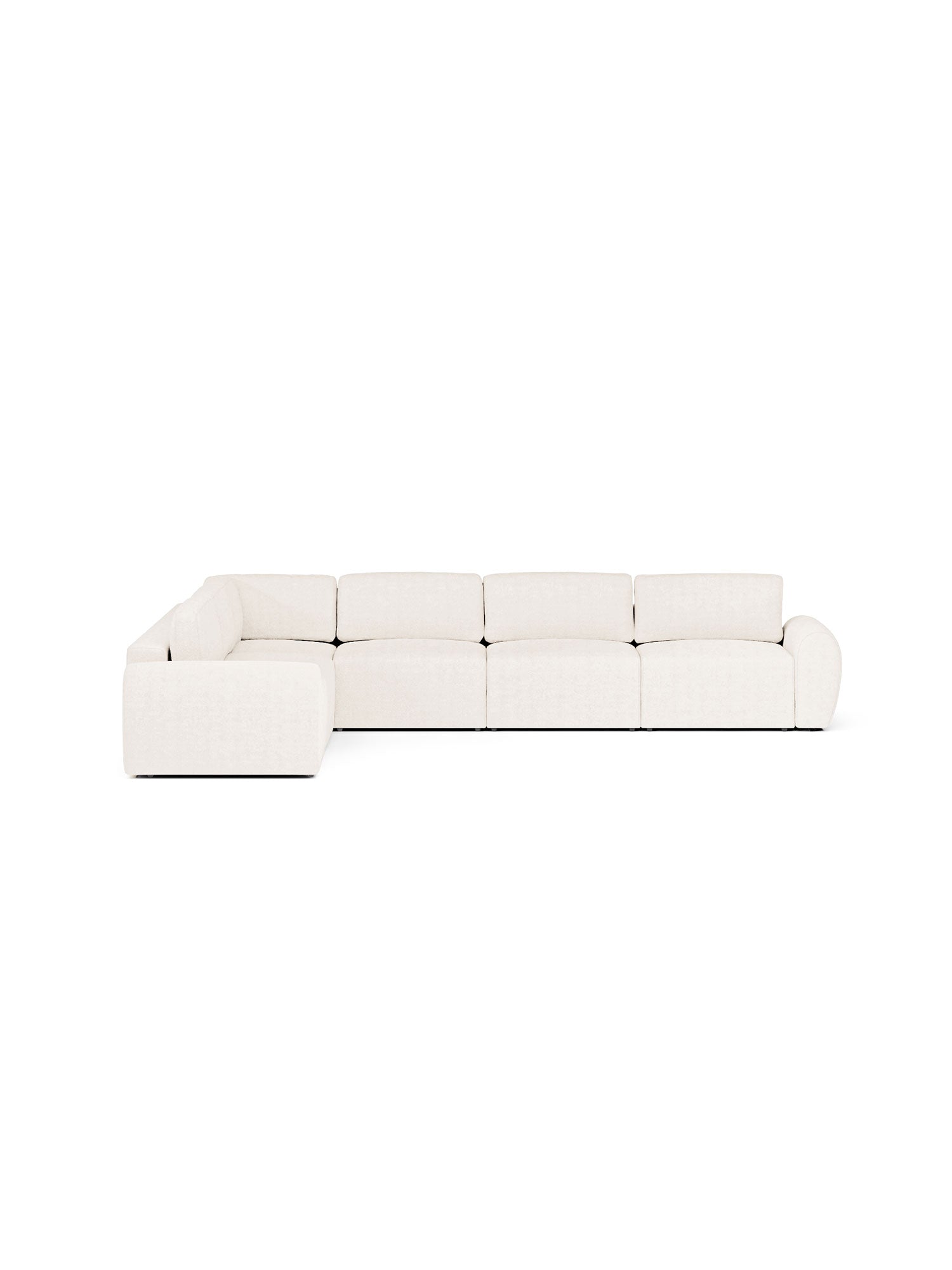 Nest Sectional Sofa Bed 4 Seater with Pouf