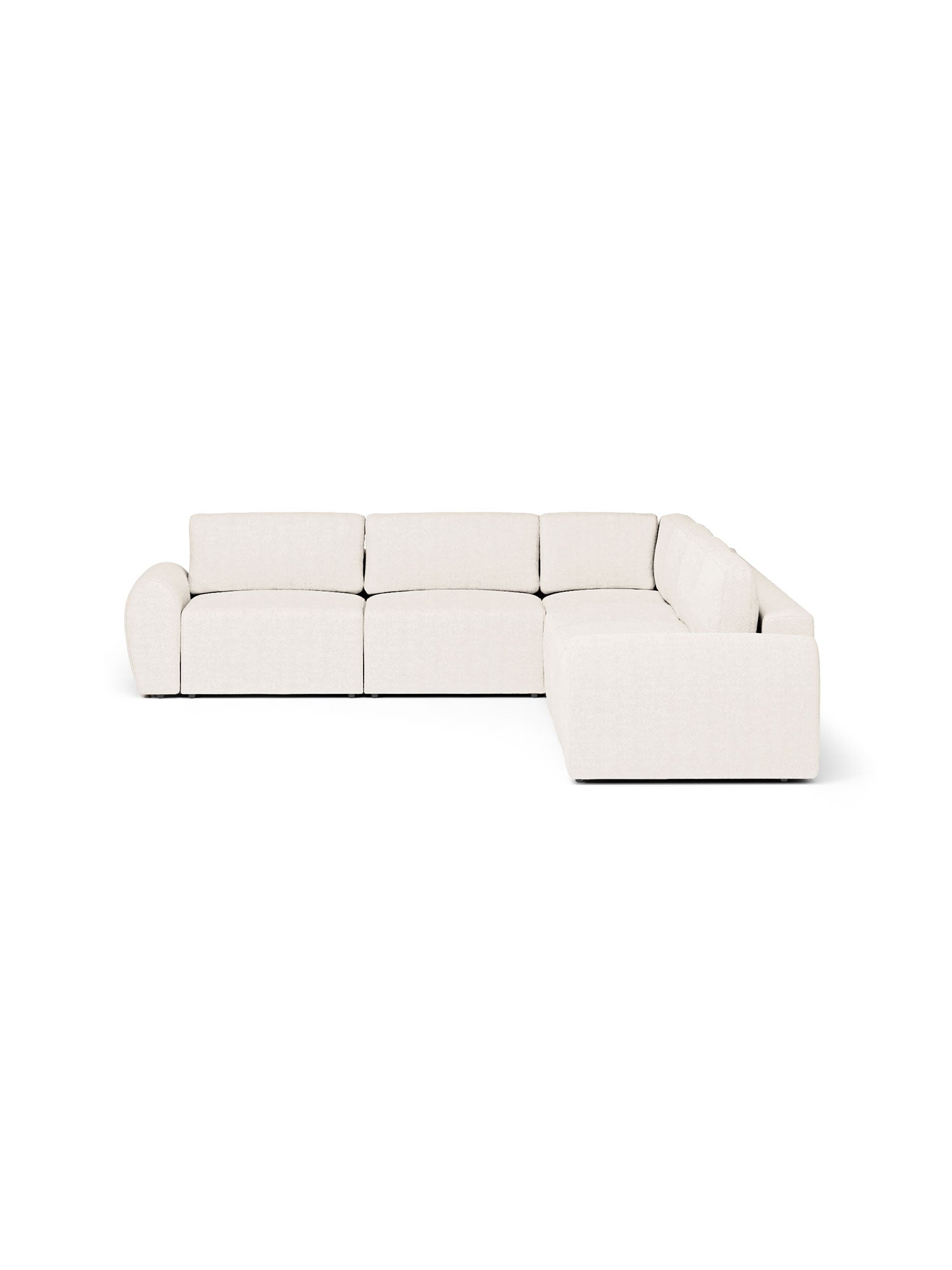 Nest Sectional Sofa Bed 4 Seater with Pouf