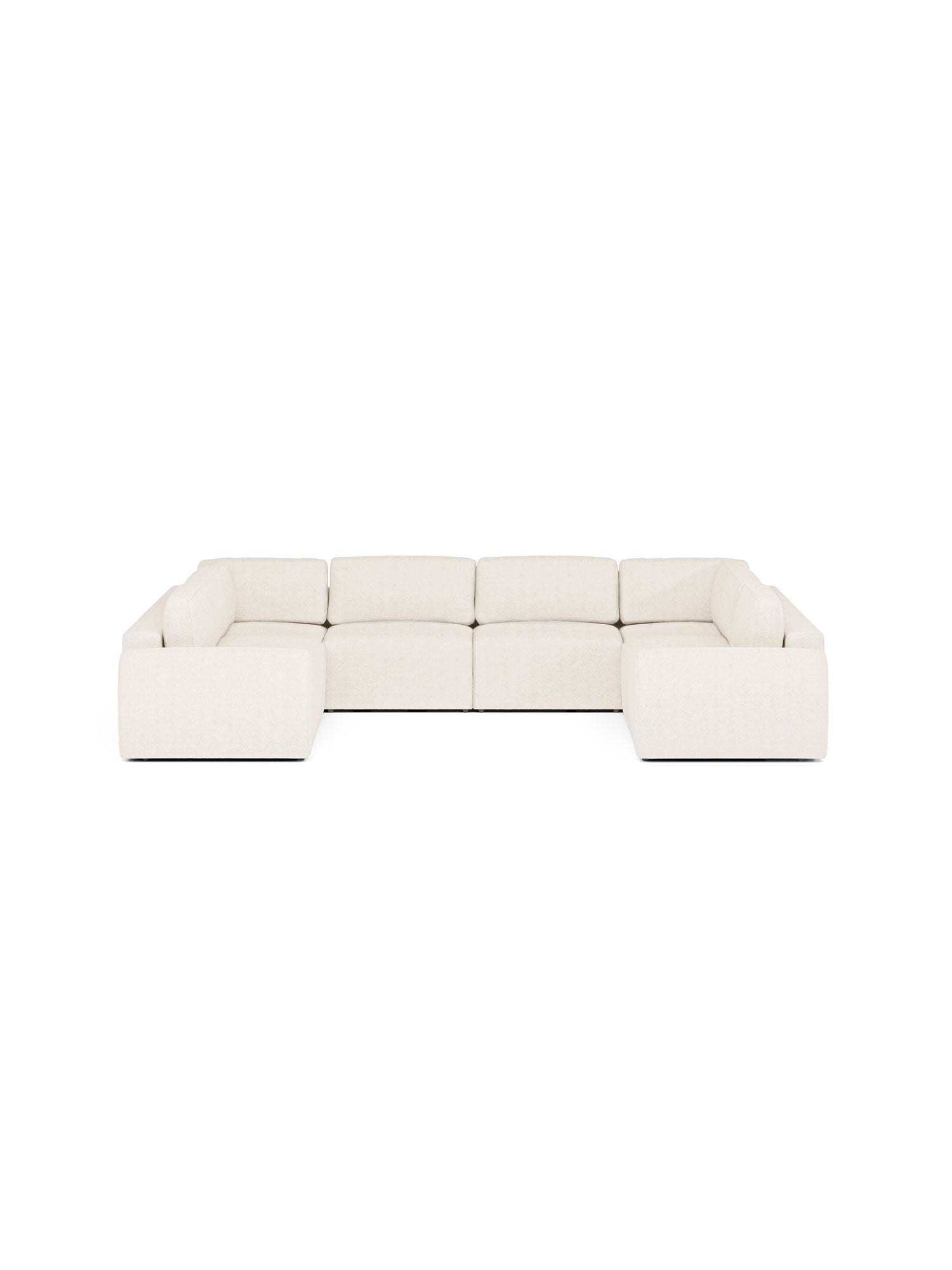 Nest U Shaped Sectional Sofa Bed with Pouf