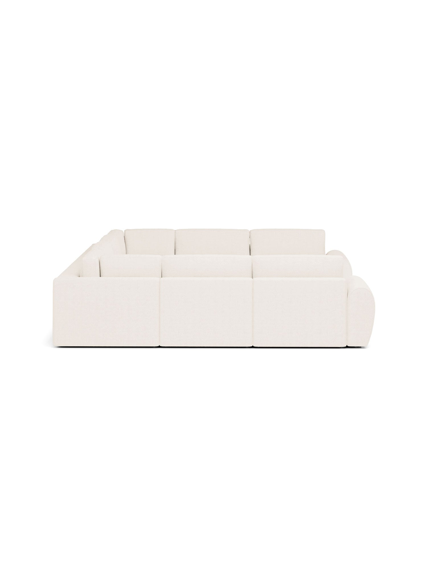 Nest U Shaped Sectional Sofa Bed with Pouf