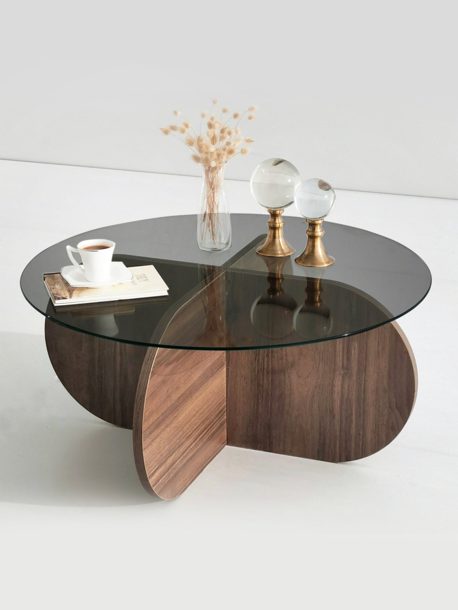 Bubble Coffee Table  Smoked Glass - Dark Brown