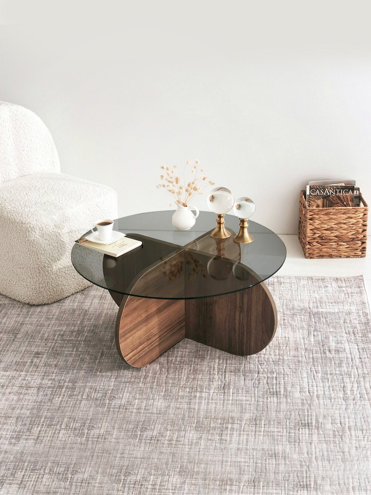 Bubble Coffee Table  Smoked Glass - Dark Brown3