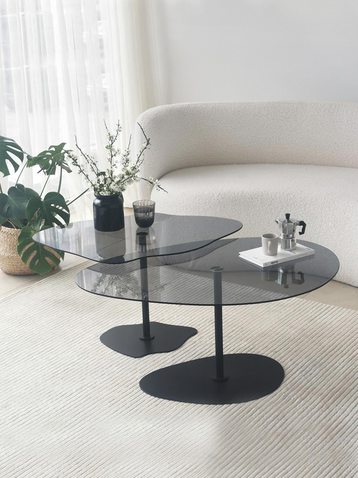 Dior Black Coffee Table Smoked Glass4