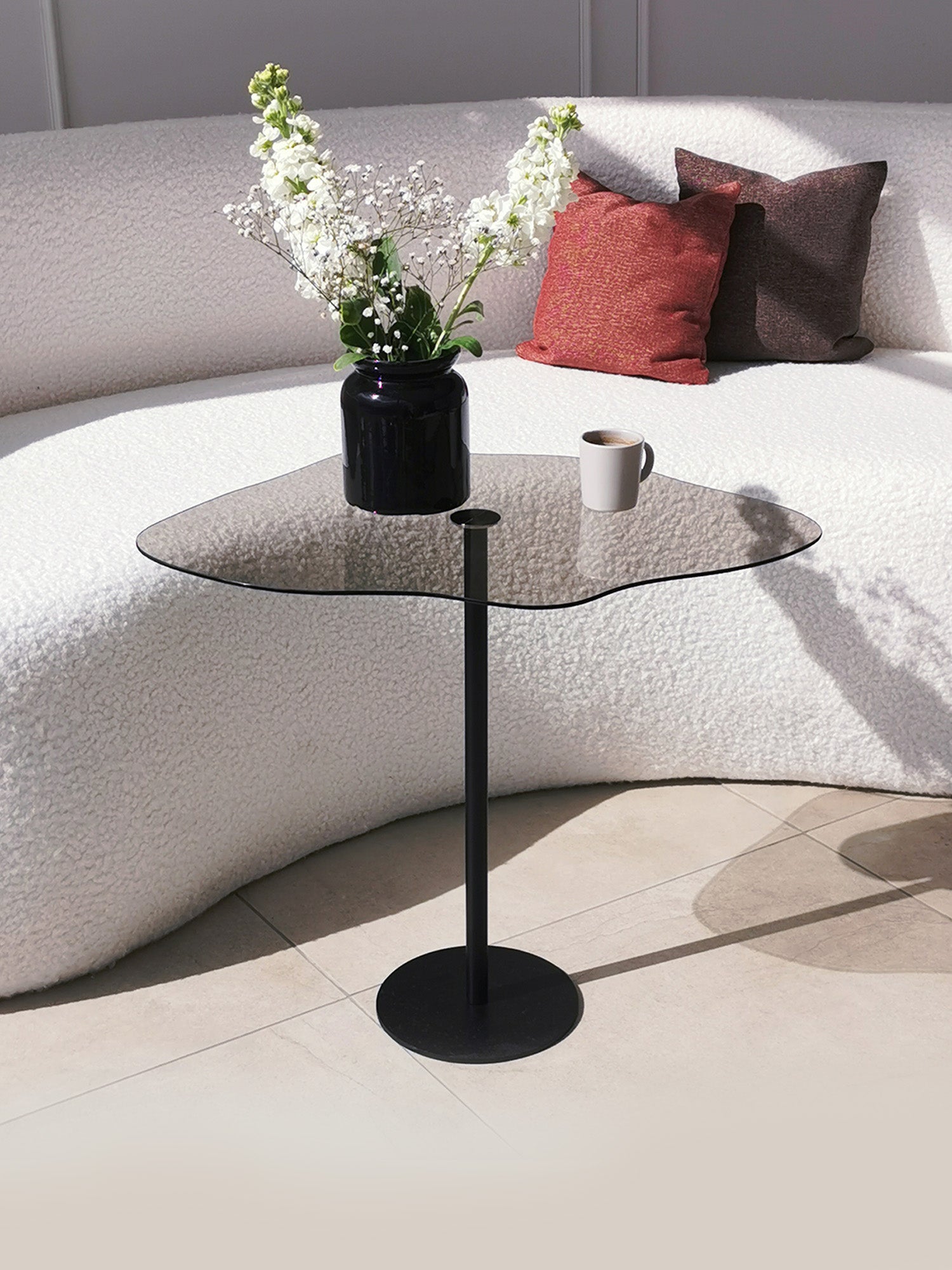 Dior Side Table Smoked Glass - Black2