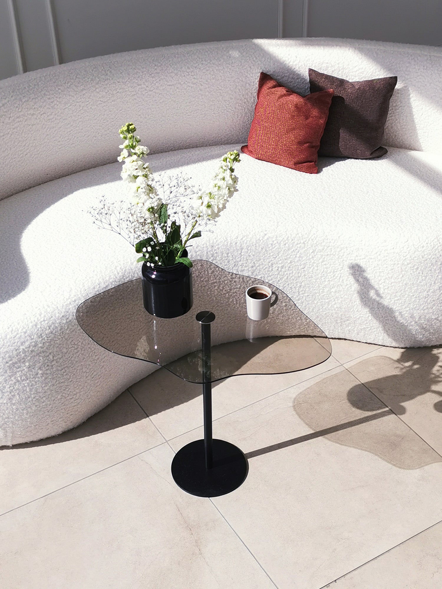 Dior Side Table Smoked Glass - Black4