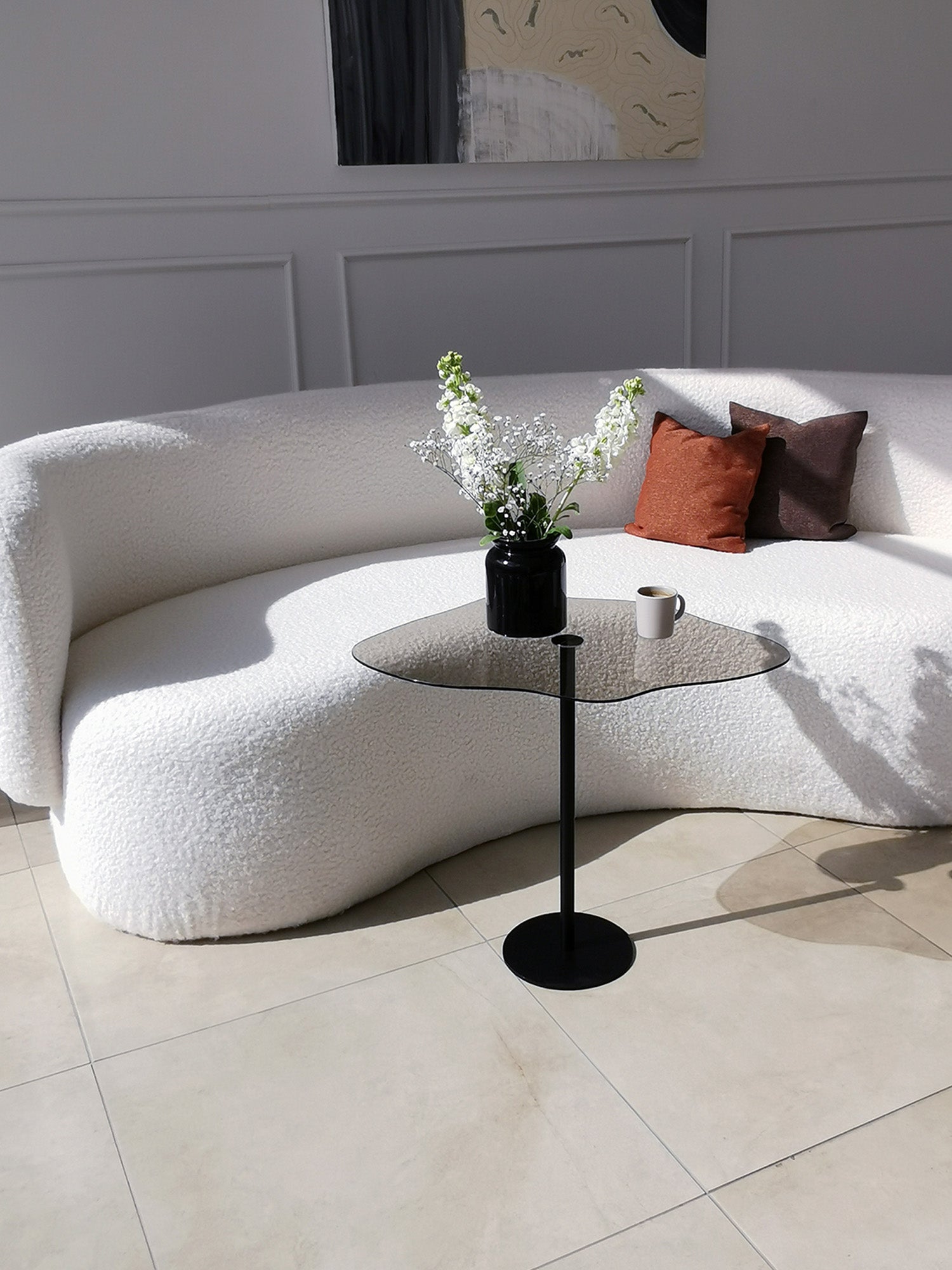 Dior Side Table Smoked Glass - Black5