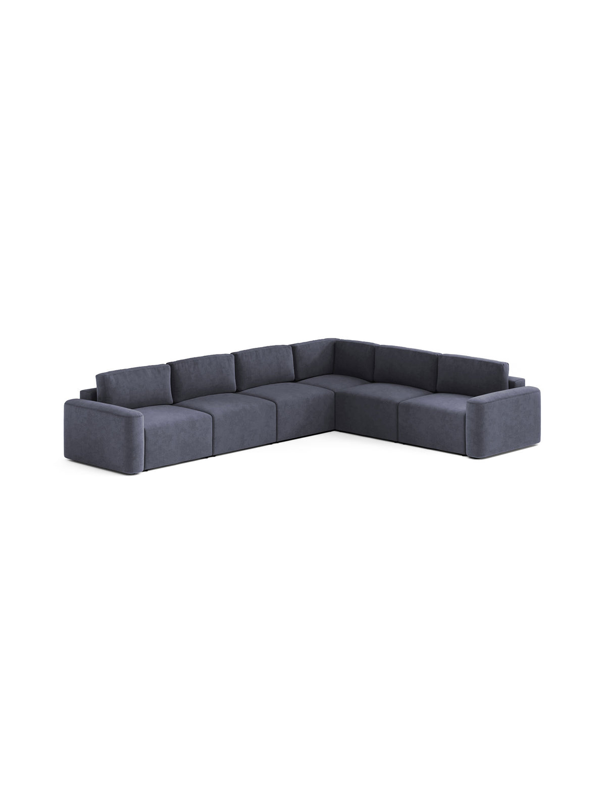 Loop 3-Seater L-Shaped Blue Sectional Sofa | Soffie