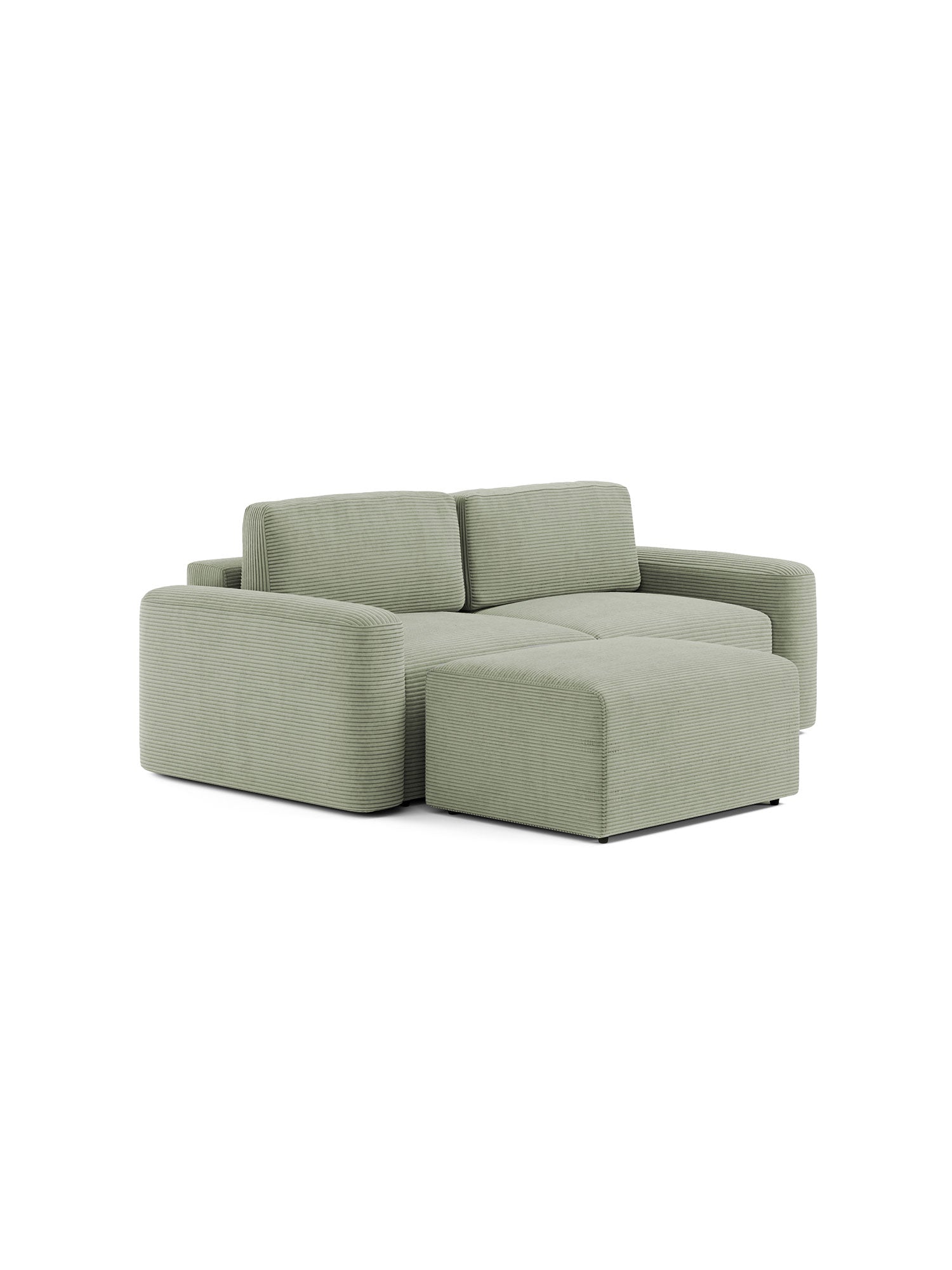 Loop Modular Sofa Bed 2 Seater with Pouf Mintshade
