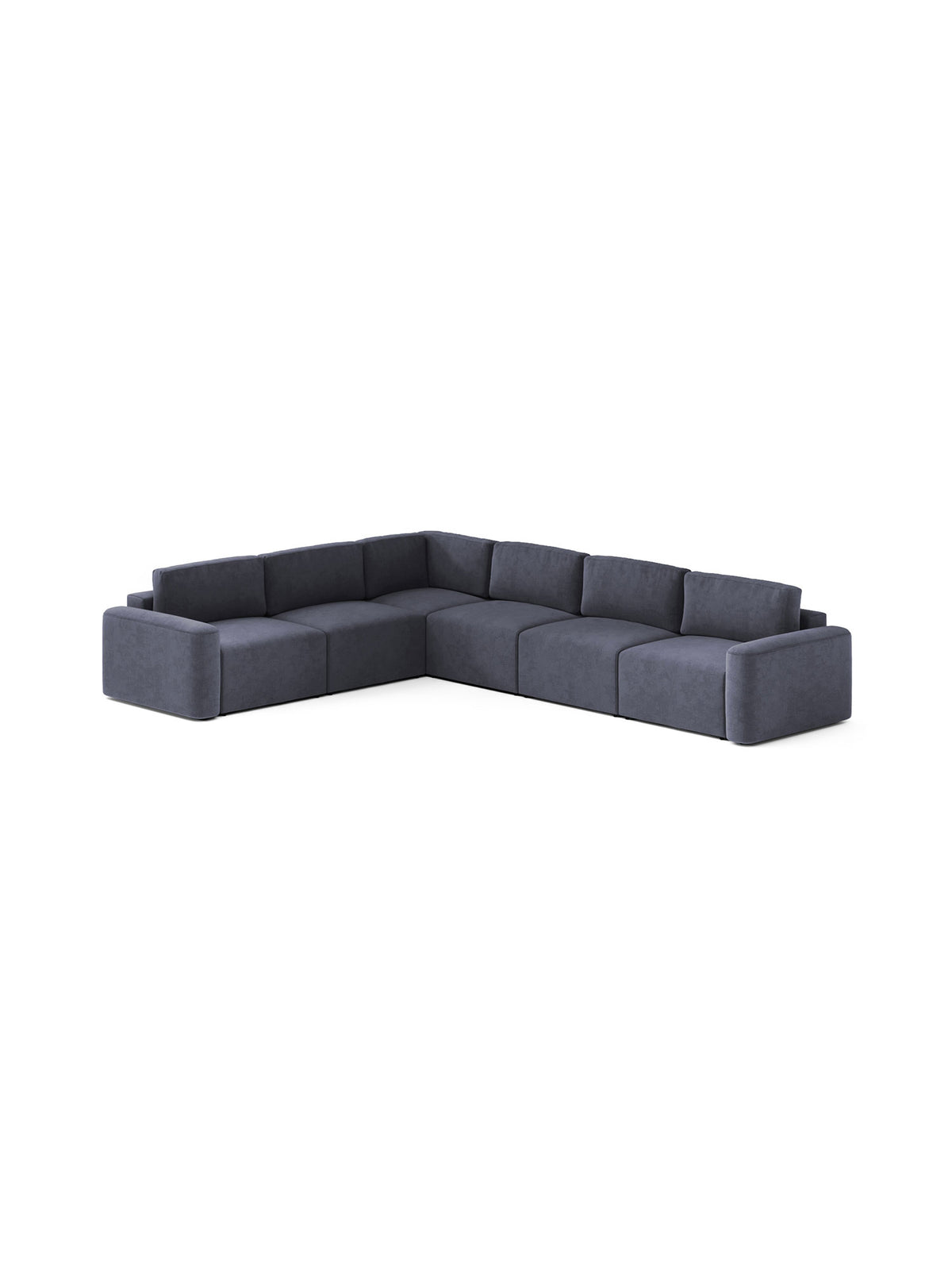 Loop 3-Seater L-Shaped Sofabed with Pouf Shadow Navy | Soffie