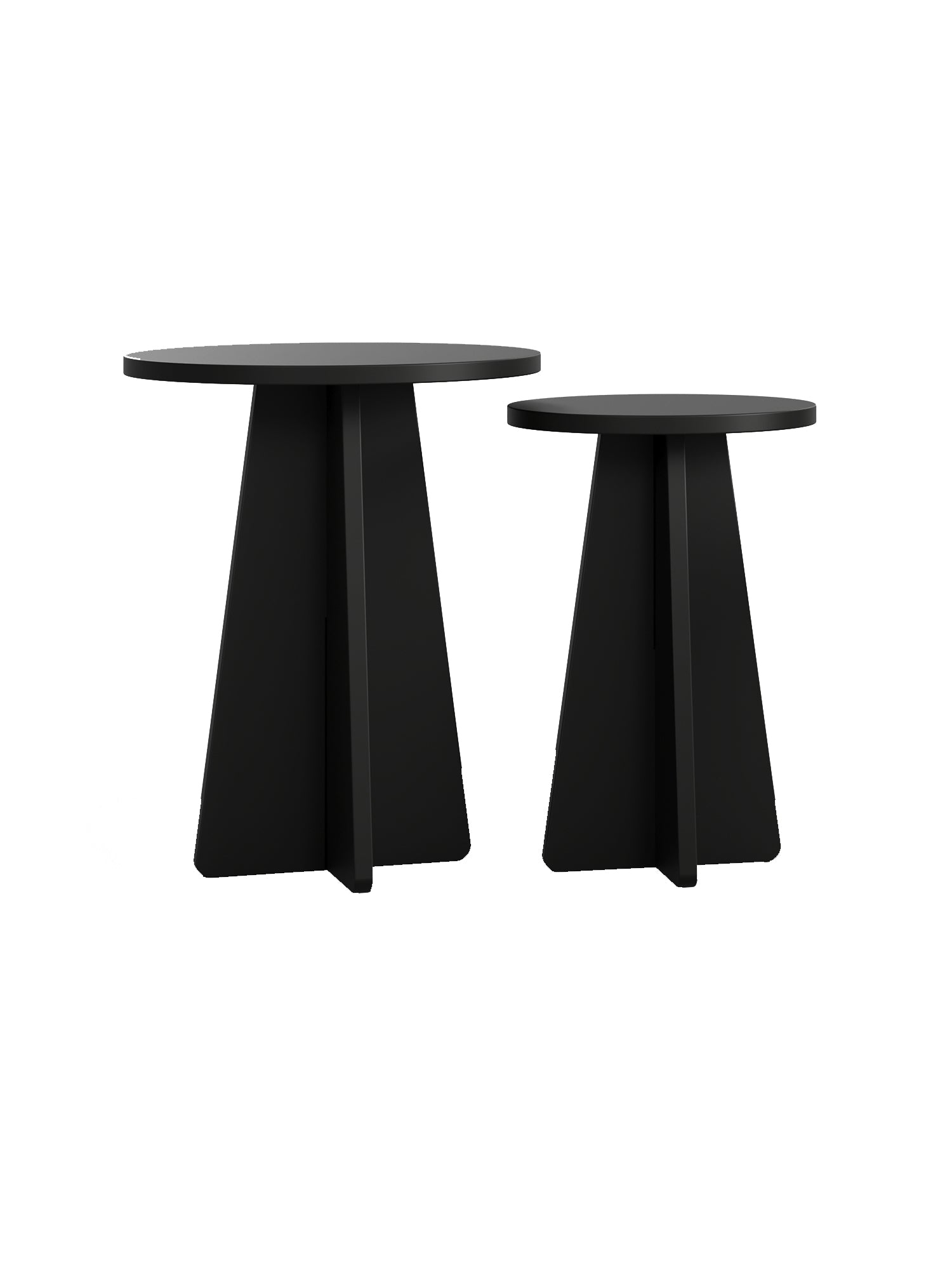 Mushroom 2pcs Side Table Black