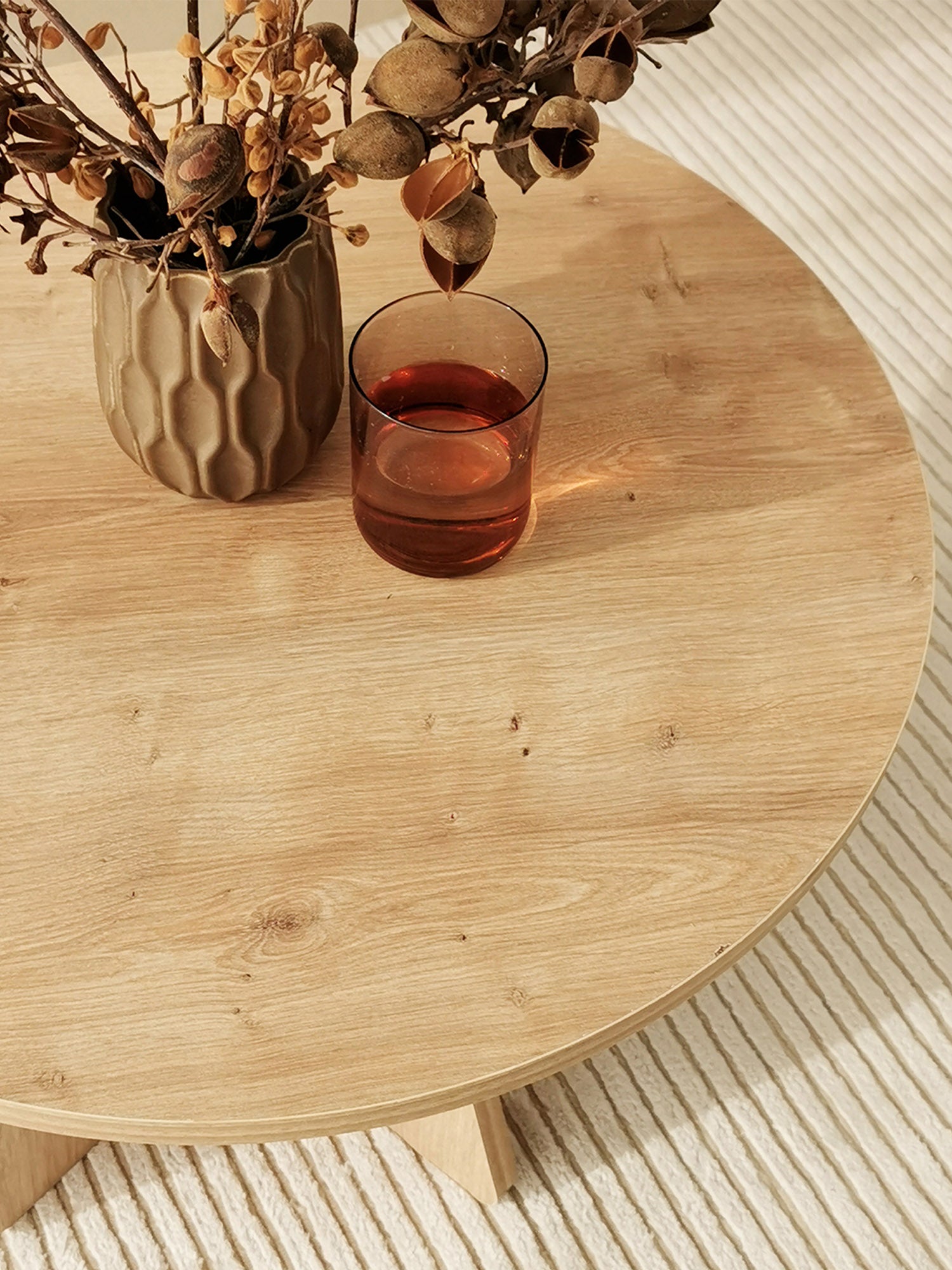 Mushroom 2pcs Side Table Oak8