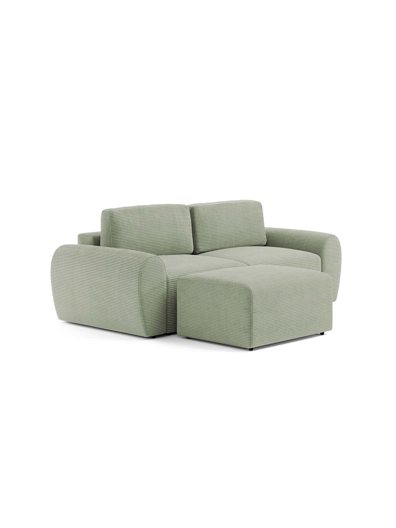 Nest Modular Sofa Bed 2 Seater with Pouf Mintshade