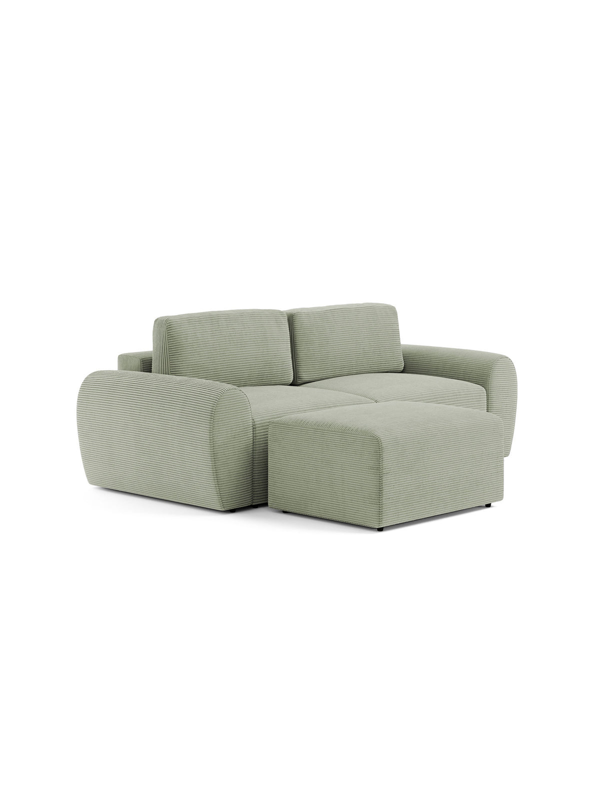 Nest 2-Seater Sofa Mintshade with Pouf | Discover | Soffie