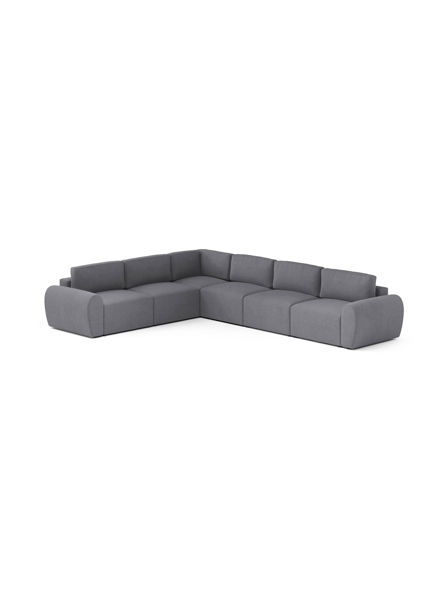 Nest Sectional Modular Sofa Bed 3 Seater Teddy Grey1
