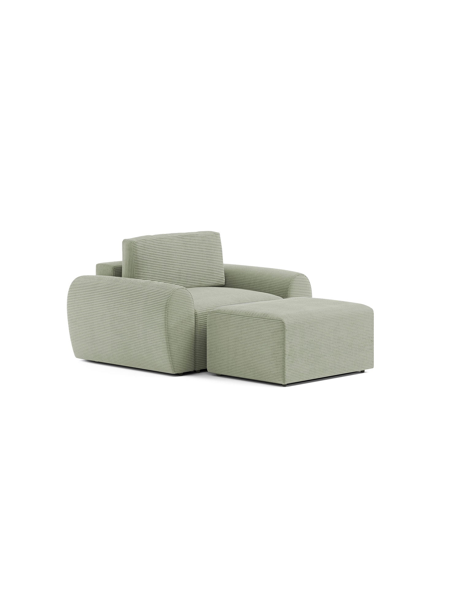 Nest Sleeper Armchair with Pouf Mintshade