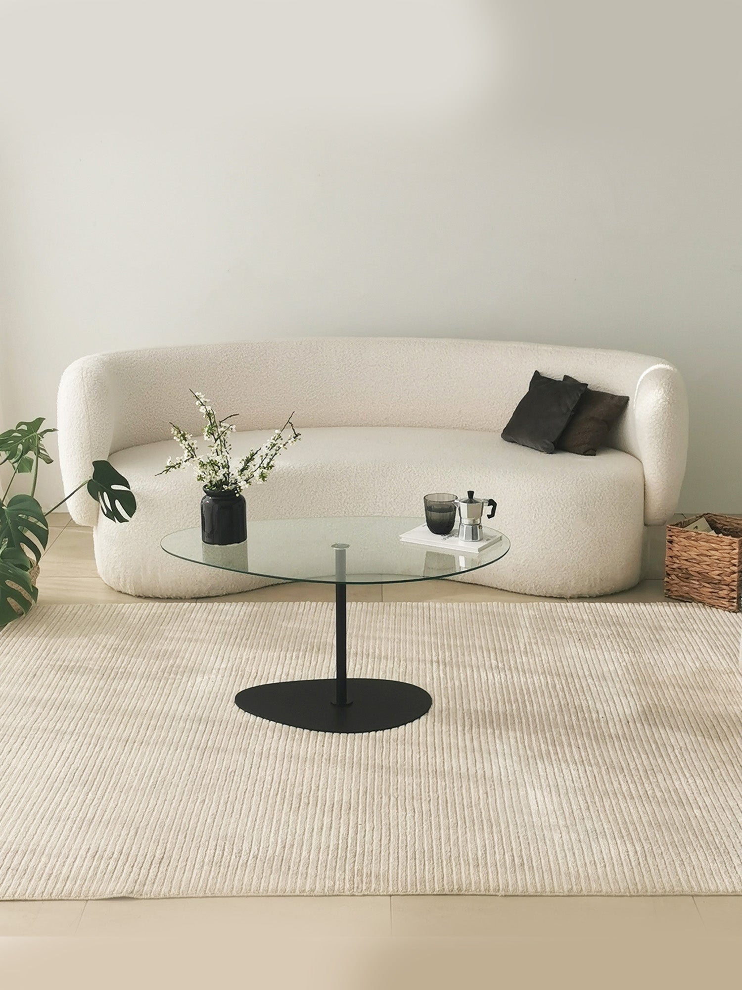 Porto Black Coffee Table Clear Glass6