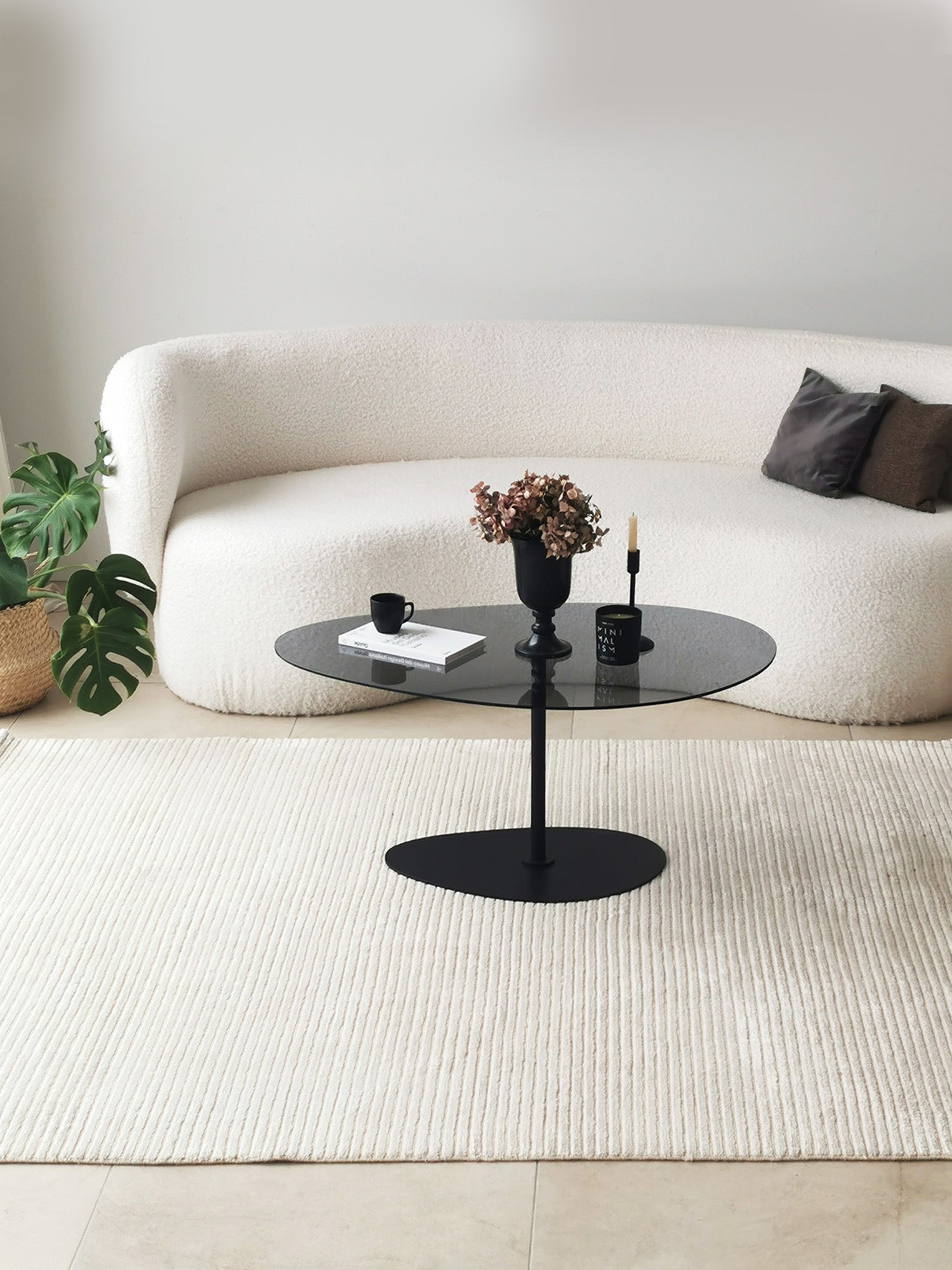Porto Black Coffee Table Smoked Glass3