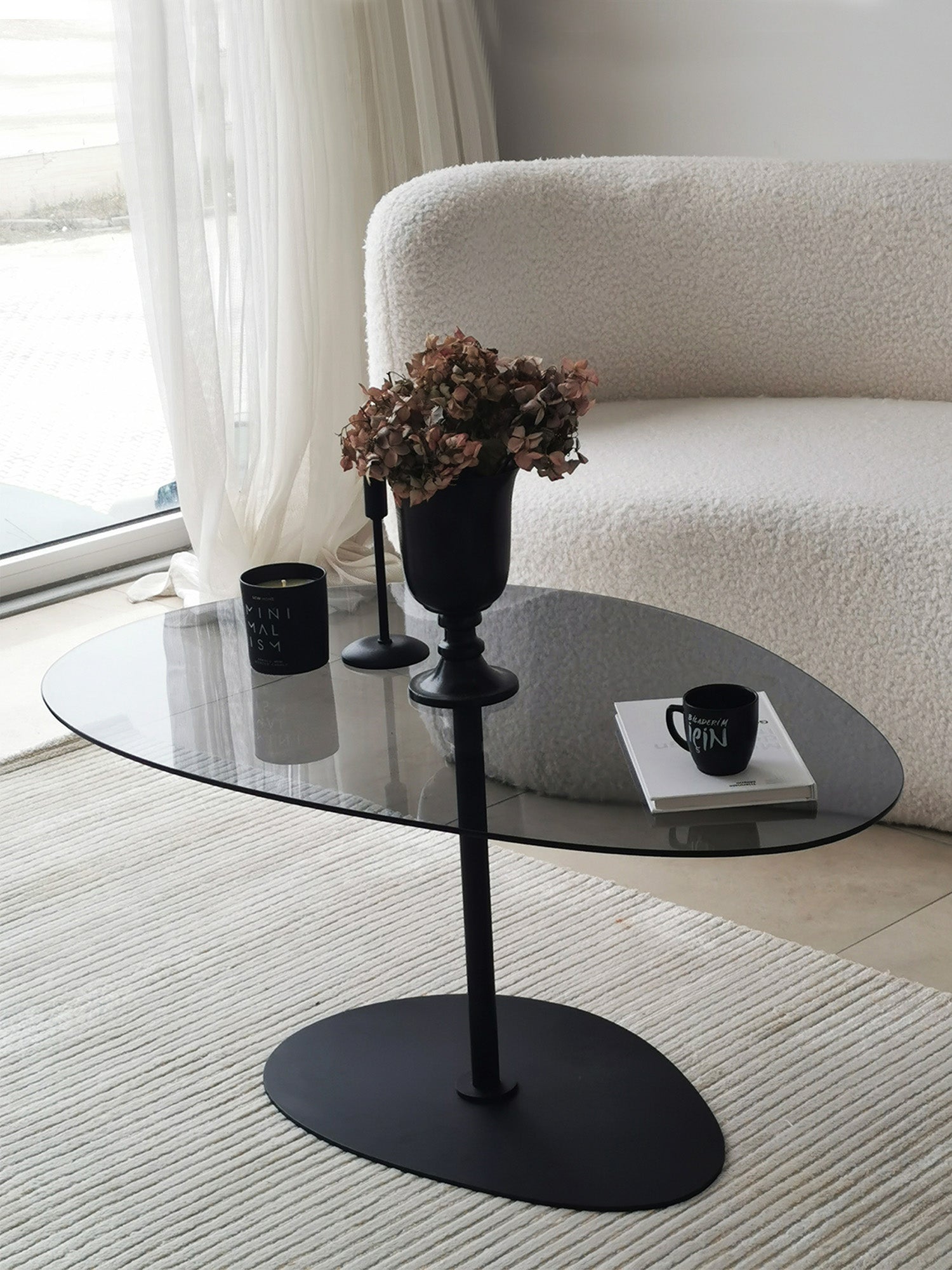 Porto Black Coffee Table Smoked Glass6
