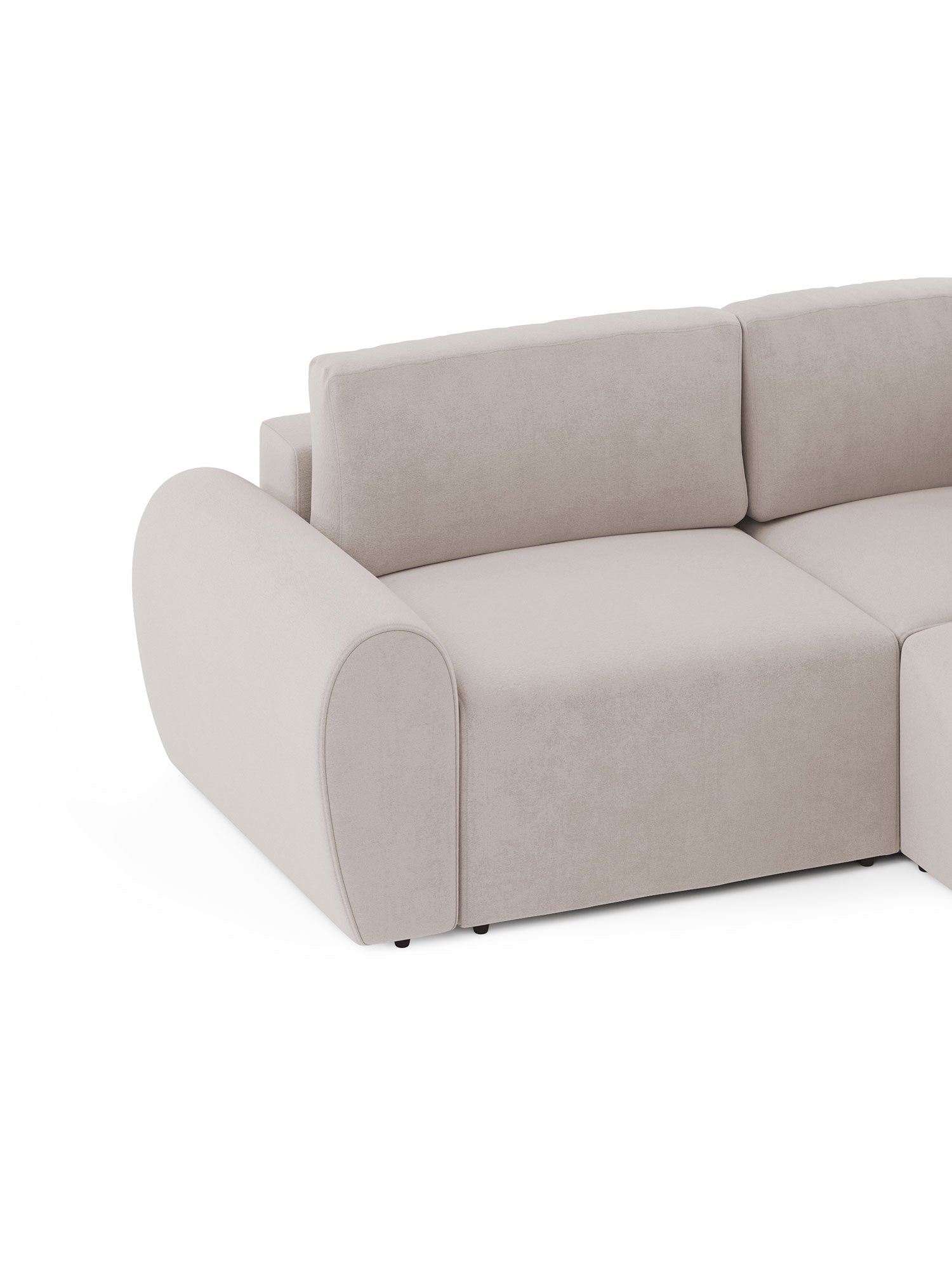 Nest Sectional Sofa 3 Seater  with Pouf