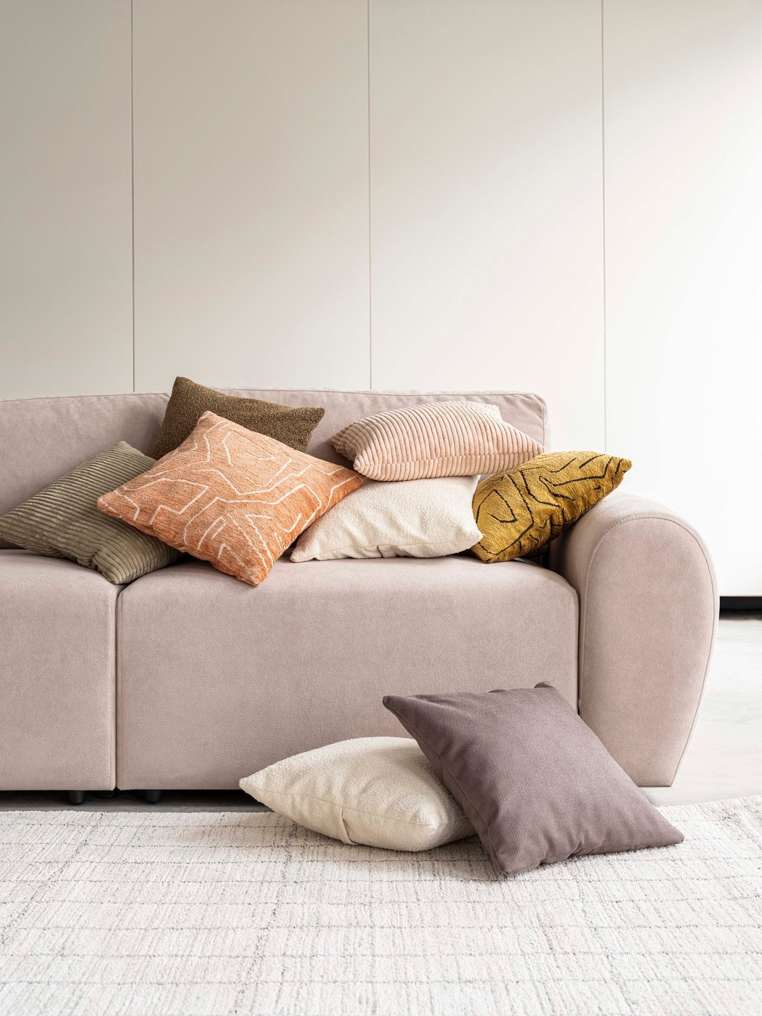 Ashfall Grey Pillow Cover