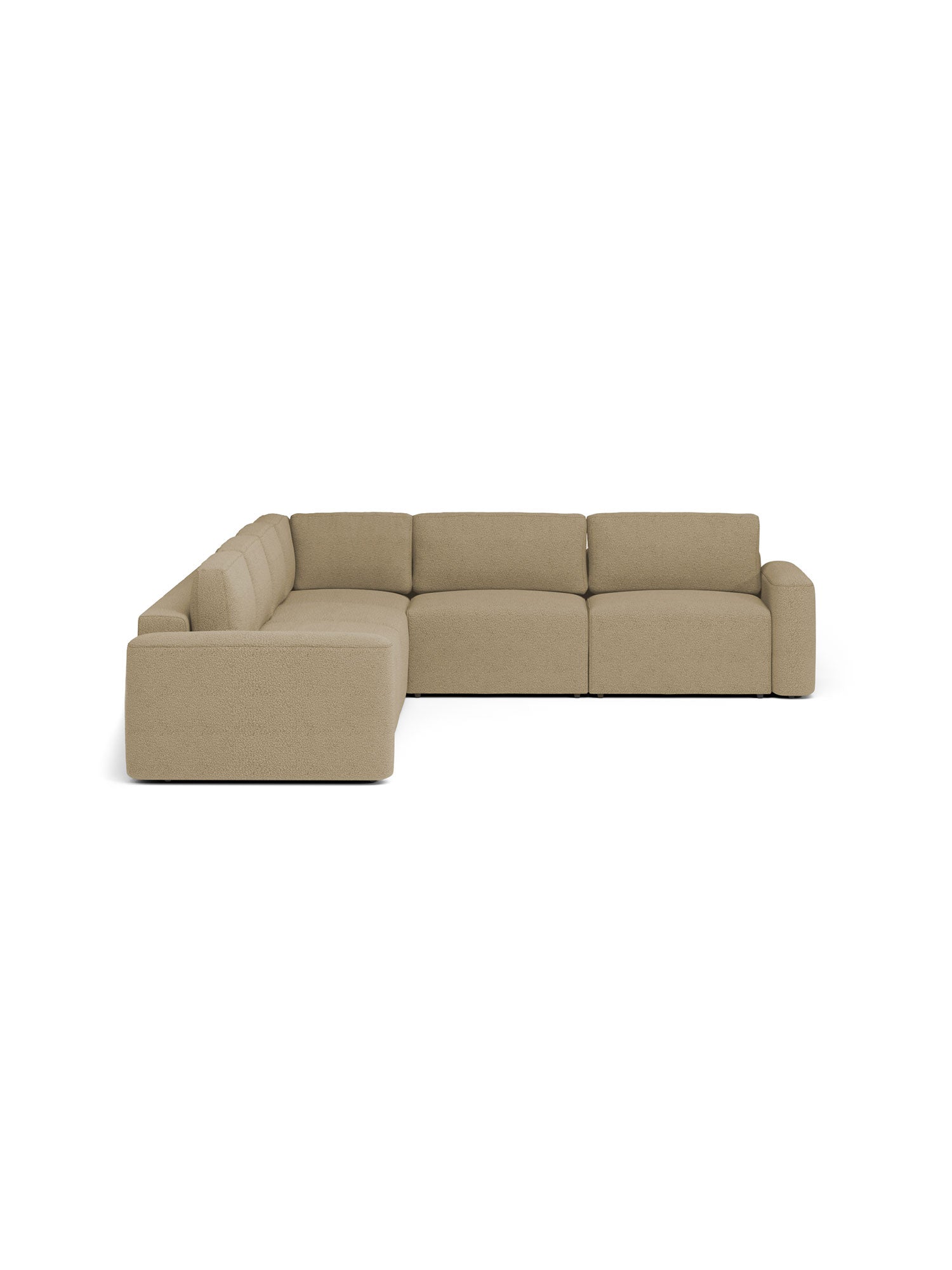 Loop Sectional Sofa Bed 4 Seater  with Pouf