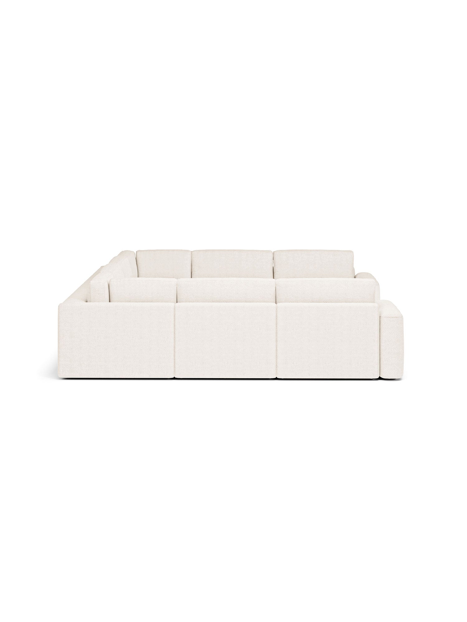 Loop U Shaped Sectional Sofa Bed with Pouf