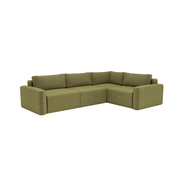 Loop Sectional Sofa Bed with Storage Green